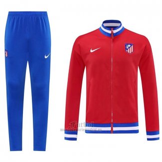 Chandal de Chaqueta del Atletico Madrid 2025-2026 Blanco Rojo