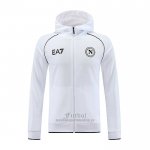 Chaqueta con Capucha del Napoli 2023-2024 Blanco