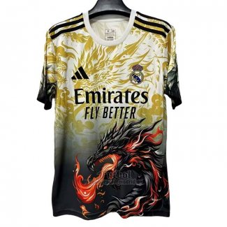 Camiseta Real Madrid Dragon 2025-2026 Amarillo Tailandia