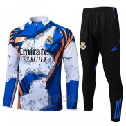 Chandal de Sudadera del Real Madrid 2025-2026 Azul Blanco