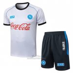 Chandal del Napoli Manga Corta 2025-2026 Blanco - Pantalon Corto  Chandal del Napoli Manga Corta 2025-2026 Blanco - Pantalon Corto
