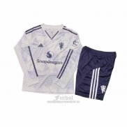 Camiseta Manchester United Segunda Manga Larga Nino 2025-2026