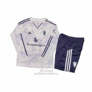 Camiseta Manchester United Segunda Manga Larga Nino 2025-2026