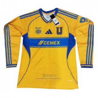 Camiseta Tigres UANL Primera Manga Larga 2025-2026