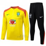 Chandal de Sudadera del Brasil Nino 2025-2026 Amarillo