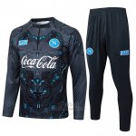 Chandal de Sudadera del Napoli Nino 2025-2026 Negro  Chandal de Sudadera del Napoli Nino 2025-2026 Negro