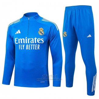 Chandal de Sudadera del Real Madrid Nino 2025-2026 Azul