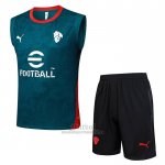 Chandal del AC Milan Sin Mangas 2025-2026 Verde