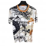 Camiseta Real Madrid Dragon 2025-2026 Blanco Negro Tailandia