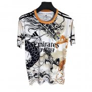 Camiseta Real Madrid Dragon 2025-2026 Blanco Negro Tailandia