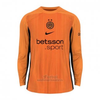 Camiseta Inter Milan Portero Manga Larga 2025-2026 Naranja