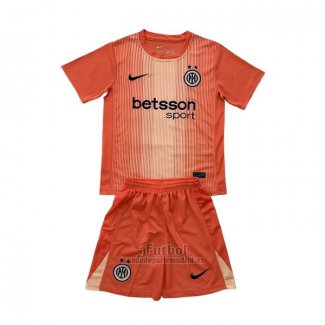 Camiseta Inter Milan Portero Nino 2025-2026 Naranja