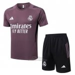 Chandal del Real Madrid Manga Corta 2025-2026 Purpura - Pantalon Corto