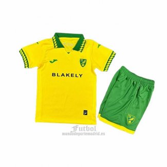 Camiseta Norwich City Primera Nino 2025-2026