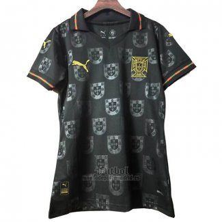 Camiseta Portugal Special Mujer 2025 Negro