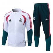 Chandal de Chaqueta del Real Madrid Nino 2026-2027 Blanco Rojo