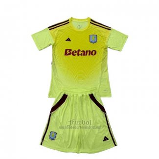 Camiseta Aston Villa Portero Nino 2025-2026 Amarillo