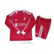 Camiseta Liverpool Primera Manga Larga Nino 2025-2026