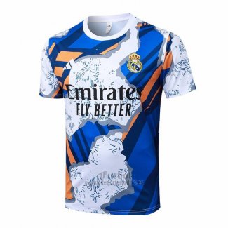Camiseta de Entrenamiento Real Madrid 2025-2026 Blanco Azul