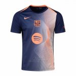 Camiseta Pre Partido del Barcelona 2025-2026 Azul Naranja  Camiseta Pre Partido del Barcelona 2025-2026 Azul Naranja