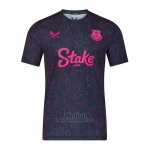 Camiseta Pre Partido del Everton 2025-2026 Azul Rosa