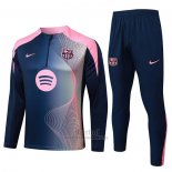 Chandal de Sudadera del Barcelona 2025-2026 Azul Rosa