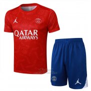 Chandal del Paris Saint-Germain Jordan Manga Corta 2024-2025 Rojo - Pantalon Corto