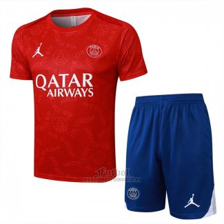 Chandal del Paris Saint-Germain Jordan Manga Corta 2024-2025 Rojo - Pantalon Corto