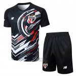 Chandal del Sao Paulo Manga Corta 2025-2026 Negro - Pantalon Corto  Chandal del Sao Paulo Manga Corta 2025-2026 Negro - Pantalon Corto