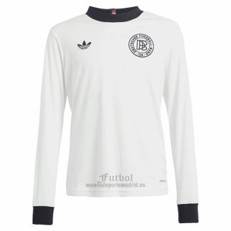 Camiseta Alemania 125 Aniversario Manga Larga 2025 Blanco