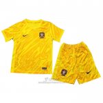 Camiseta Portugal Portero Nino 2024 Amarillo