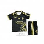 Camiseta Real Madrid Dragon Nino 2025 Negro