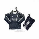 Camiseta Real Madrid Segunda Manga Larga Nino 2025-2026  Camiseta Real Madrid Segunda Manga Larga Nino 2025-2026