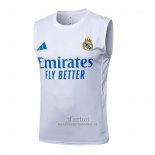 Camiseta de Entrenamiento Real Madrid Sin Mangas 2025-2026 Blanco Azul