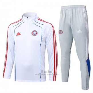 Chandal de Sudadera del Bayern Munich 2025-2026 Blanco Rojo