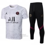 Chandal del Paris Saint-Germain Jordan Manga Corta 2021-2022 Blanco