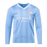 Camiseta Manchester City Primera Manga Larga 2023-2024