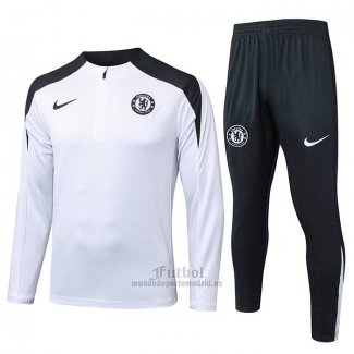 Chandal de Sudadera del Chelsea 2025-2026 Blanco