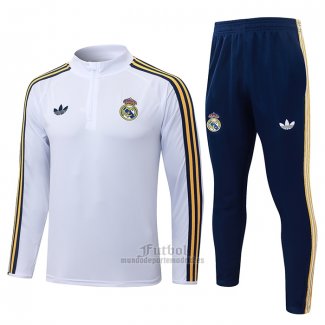 Chandal de Sudadera del Real Madrid Nino 2026-2027 Blanco