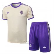 Chandal del Real Madrid Manga Corta 2025-2026 Amarillo - Pantalon Corto