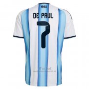 Camiseta Argentina Jugador Rodrigo De Paul Primera 2026