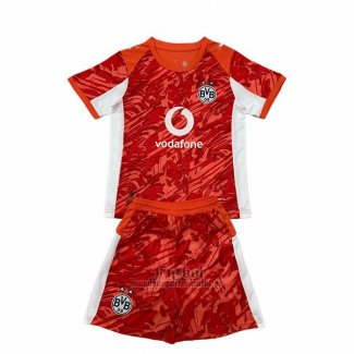 Camiseta Borussia Dortmund Portero Segunda Nino 2025-2026 Rojo