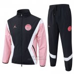 Chandal de Rompevientos del Paris Saint-Germain 2025-2026 Negro Rosa  Chandal de Rompevientos del Paris Saint-Germain 2025-2026 Negro Rosa