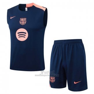 Chandal del Barcelona Sin Mangas 2025-2026 Azul Rosa