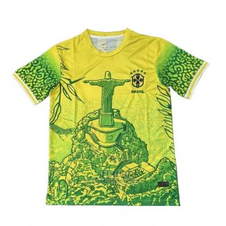 Camiseta Brasil Jesus 2025-2026 Amarillo Verde Tailandia