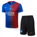 Chandal del Paris Saint-Germain Manga Corta 2025-2026 Azul Rojo - Pantalon Corto