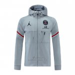 Chaqueta con Capucha del Paris Saint-Germain 2021-2022 Gris
