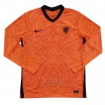 Camiseta Paises Bajos Primera Manga Larga 2020-2021