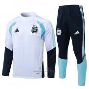 Chandal de Sudadera del Argentina Nino 2025-2026 Blanco
