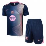 Chandal del Barcelona Manga Corta 2025-2026 Azul Rosa - Pantalon Corto